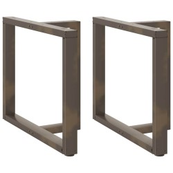 Pieds de table à manger en T 2 pièces Noir 90x35x(72-73) cm Acier 