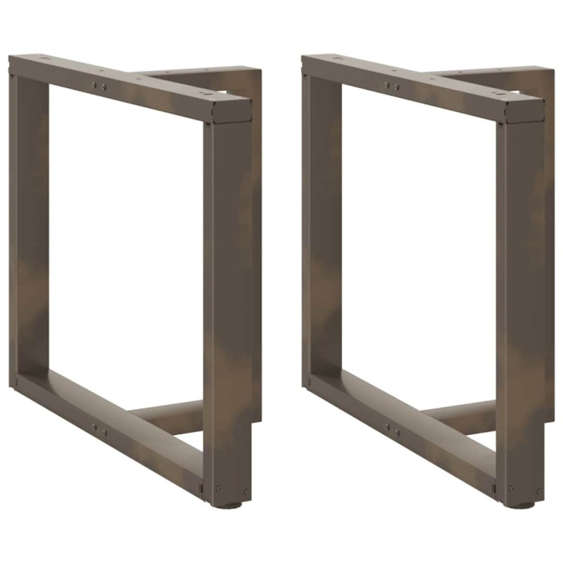 Pieds de table à manger en T 2 pièces Noir 90x35x(72-73) cm Acier 