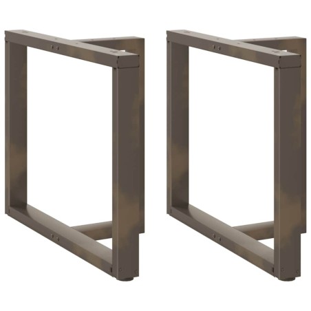 Pieds de table à manger en T 2 pièces Noir 90x35x(72-73) cm Acier 