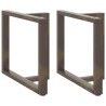 Pieds de table à manger en T 2 pièces Noir 90x35x(72-73) cm Acier 