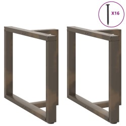 Pieds de table à manger en T 2 pièces Noir 90x35x(72-73) cm Acier 