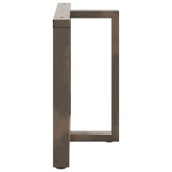 Pieds de table à manger en T 2 pièces Noir 90x35x(72-73) cm Acier 