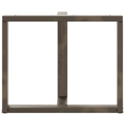 Pieds de table à manger en T 2 pièces Noir 90x35x(72-73) cm Acier 