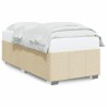 Cadre de lit sans matelas crème 90x190 cm tissu 