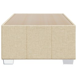 Cadre de lit sans matelas crème 90x190 cm tissu 
