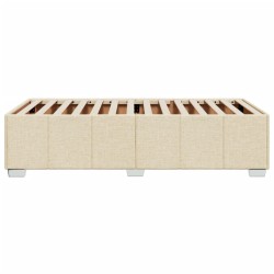 Cadre de lit sans matelas crème 90x190 cm tissu 