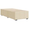 Cadre de lit sans matelas crème 90x190 cm tissu 