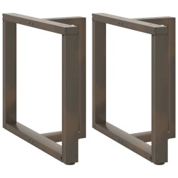 Pieds de table à manger en T, 2 pièces, noir, 80 x 35 x (72-73) cm, acier 