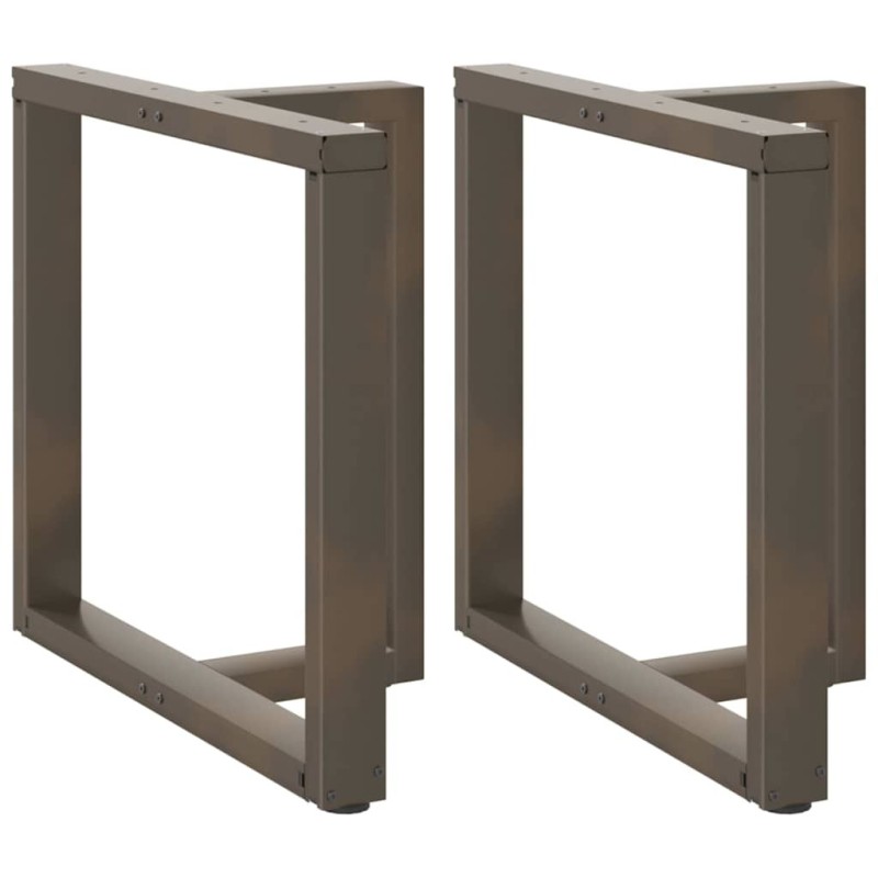Pieds de table à manger en T, 2 pièces, noir, 80 x 35 x (72-73) cm, acier 