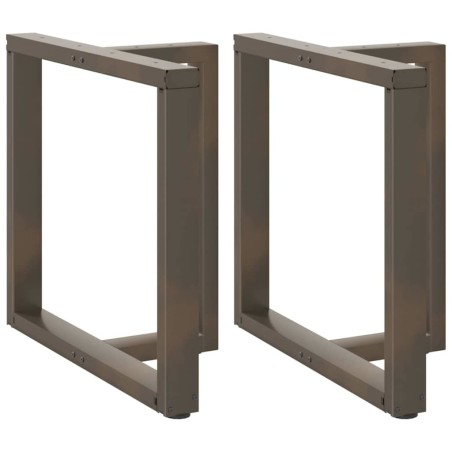 Pieds de table à manger en T, 2 pièces, noir, 80 x 35 x (72-73) cm, acier 