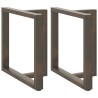 Pieds de table à manger en T, 2 pièces, noir, 80 x 35 x (72-73) cm, acier 