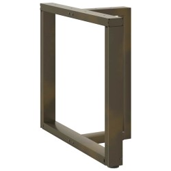 Pieds de table à manger en T, 2 pièces, noir, 80 x 35 x (72-73) cm, acier 