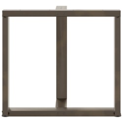 Pieds de table à manger en T, 2 pièces, noir, 80 x 35 x (72-73) cm, acier 