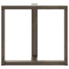 Pieds de table à manger en T, 2 pièces, noir, 80 x 35 x (72-73) cm, acier 