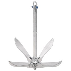 Ancre pliable argenté 12 kg fonte galvanisée à chaud 