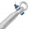 Ancre pliable argenté 12 kg fonte galvanisée à chaud 