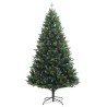 Sapin de Noël artificiel à charnières avec baies rouges 150 cm 