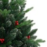 Sapin de Noël artificiel à charnières avec baies rouges 150 cm 