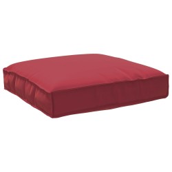 Set de coussins sur palettes de 2 pièces rouge vin en tissu Oxford 