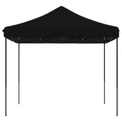 Tente de réception pliable escamotable noir 292x292x315 cm 