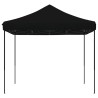 Tente de réception pliable escamotable noir 292x292x315 cm 
