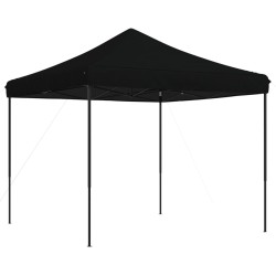 Tente de réception pliable escamotable noir 292x292x315 cm 