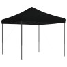 Tente de réception pliable escamotable noir 292x292x315 cm 