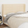 Tête de lit avec oreilles Crème 163x23x118/128 cm Tissu 