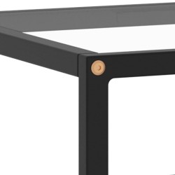 Meuble TV noir avec verre trempé 140x40x40 cm 