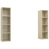 Meubles TV muraux 2 pcs Chêne sonoma Bois d'ingénierie 