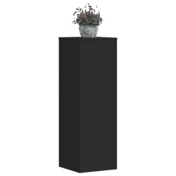 Supports pour plantes 2 pcs noir 33x33x100 cm bois d'ingénierie 
