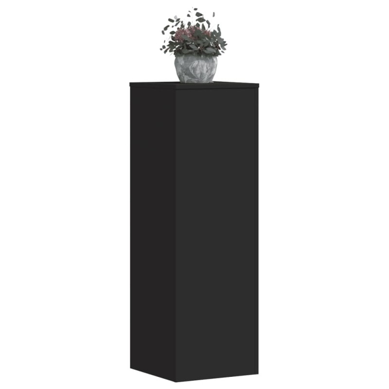 Supports pour plantes 2 pcs noir 33x33x100 cm bois d'ingénierie 