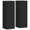 Supports pour plantes 2 pcs noir 33x33x100 cm bois d'ingénierie 