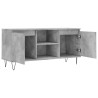 Meuble TV gris béton 104x35x50 cm bois d'ingénierie 