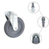 8 pcs Roulettes pivotantes à trou de boulon 125 mm 