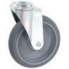 8 pcs Roulettes pivotantes à trou de boulon 125 mm 