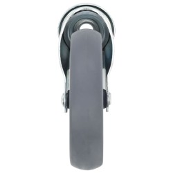 8 pcs Roulettes pivotantes à trou de boulon 125 mm 