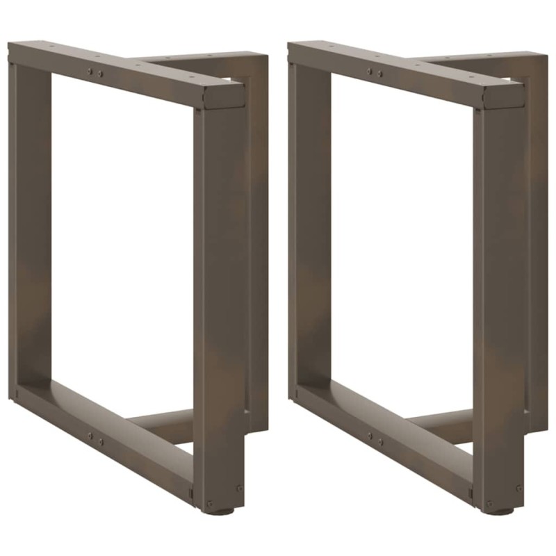 Pieds de table à manger en T, 2 pièces, noir, 70 x 35 x (72-73) cm, acier 
