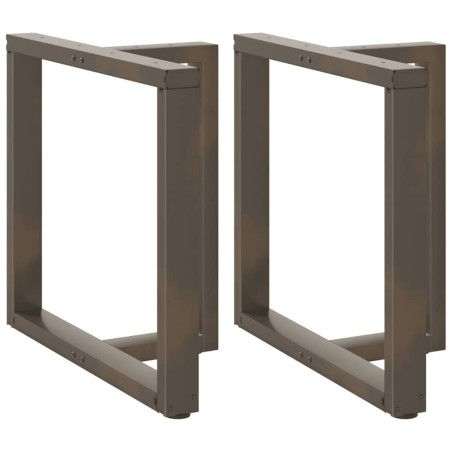 Pieds de table à manger en T, 2 pièces, noir, 70 x 35 x (72-73) cm, acier 
