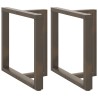 Pieds de table à manger en T, 2 pièces, noir, 70 x 35 x (72-73) cm, acier 