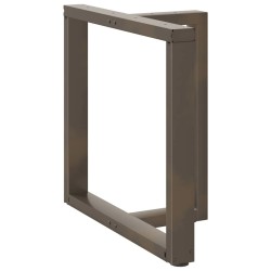 Pieds de table à manger en T, 2 pièces, noir, 70 x 35 x (72-73) cm, acier 