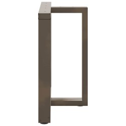 Pieds de table à manger en T, 2 pièces, noir, 70 x 35 x (72-73) cm, acier 