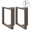 Pieds de table à manger en T, 2 pièces, noir, 70 x 35 x (72-73) cm, acier 
