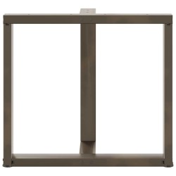 Pieds de table à manger en T, 2 pièces, noir, 70 x 35 x (72-73) cm, acier 
