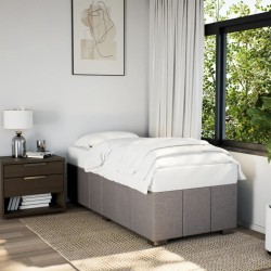 Cadre de lit sans matelas taupe 90x190 cm tissu 