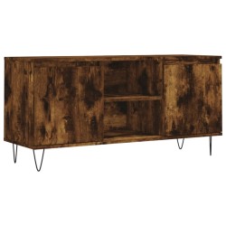 Meuble TV chêne fumé 104x35x50 cm bois d'ingénierie 