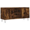 Meuble TV chêne fumé 104x35x50 cm bois d'ingénierie 