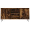 Meuble TV chêne fumé 104x35x50 cm bois d'ingénierie 