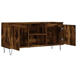 Meuble TV chêne fumé 104x35x50 cm bois d'ingénierie 