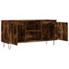 Meuble TV chêne fumé 104x35x50 cm bois d'ingénierie 